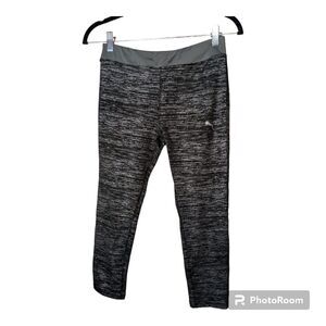 Puma Girl's Leggings Size XL‎ (16)Black & Silver (E82)